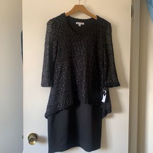Black over knee dress, size 6